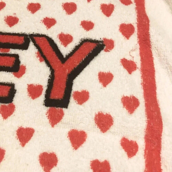 Vintage Disney Mickey Minnie Mouse Towel Hearts 51 x 24  Flaws - Picture 12 of 16